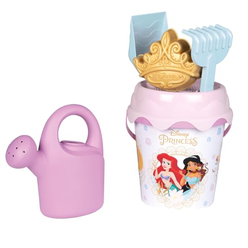 Smoby - Disney Princesses - Seau de Plage Garni - Arrosoir + Moule à Sable - Dès 18 Mois - 862171