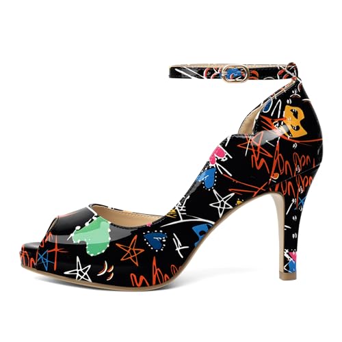 Image of AUMOTED High Heels Pumps Platforms Shoes for Party Daily 3.4 inch Dressy Pumps