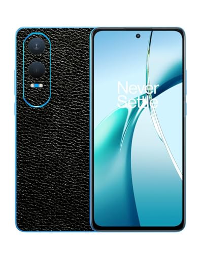 Image of Compatible with Oneplus Nord CE 4 Lite 5G Back Skin Sticker /Vinyl wrap /Protective Film Mobile Skin Black Leather by Candeal Mizhan (only Back)