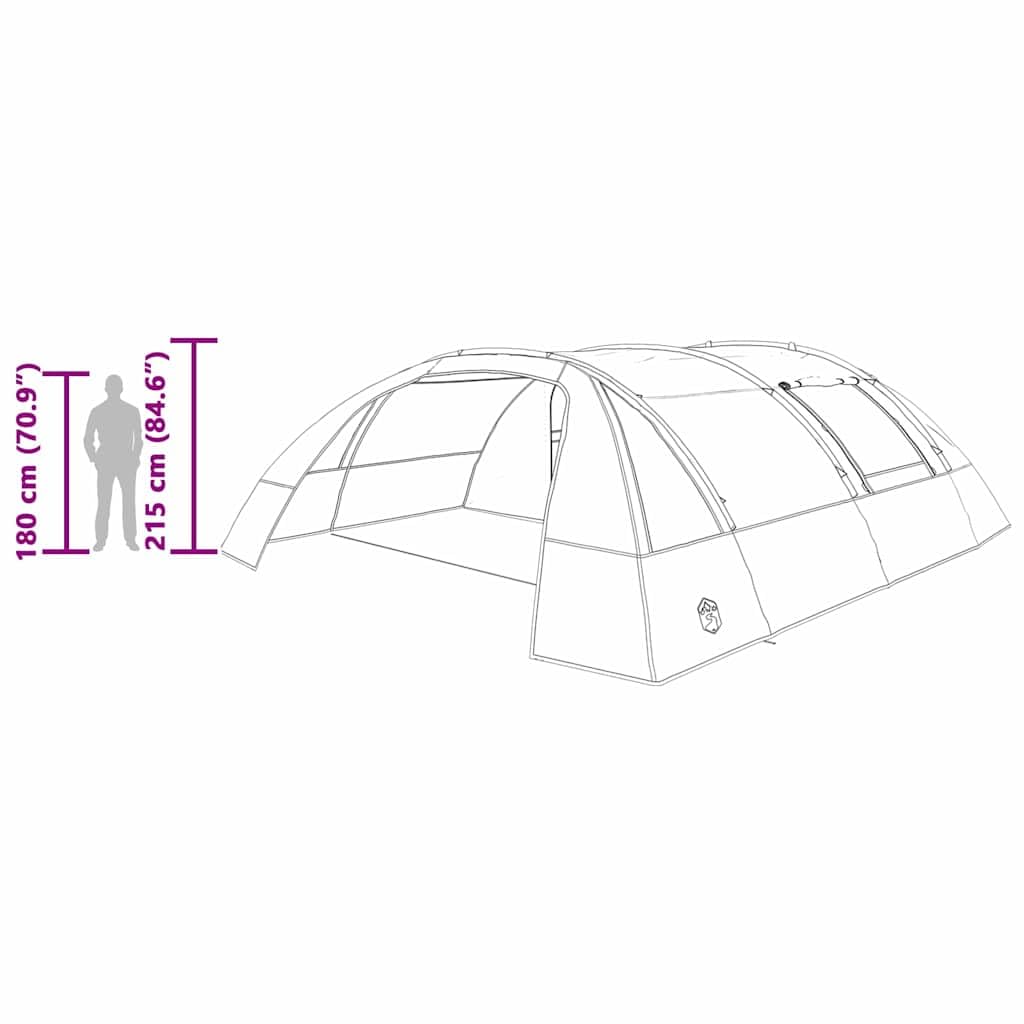 Tunnelzelt für Personen Grün Weiß x x mit Veranda wasserdicht Winddicht leicht kompakt ideal für Camping Outdoor Wandern Festival
