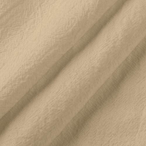 Mens Casual Cotton Linen Pants Beach Summer Elastic Waist Drawstring Pants Lightweight Linen Trousers4