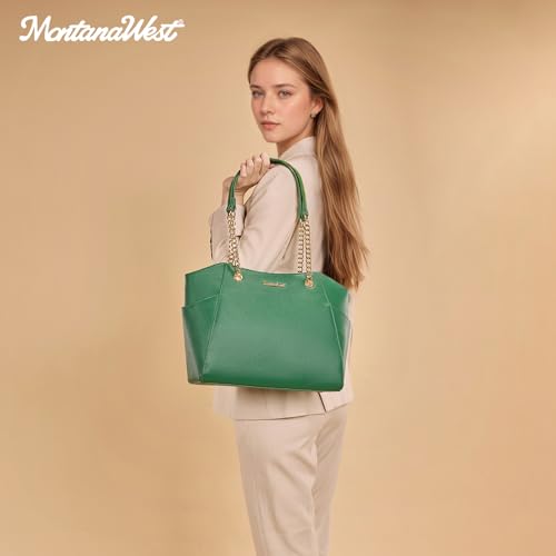 Image of Handbags for Women Chain Shoulder Vegan Leather Tote Bag Top Handle Handbag