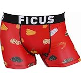 [フィークス] MIKAKU メンズ ボクサーパンツ クリスマス プレゼント 速乾 グルメ 柿 サンマ やきいも おにぎり おむすび サツマイモ 魚 おせち 正月 縁起 XL おせち MIKAKU