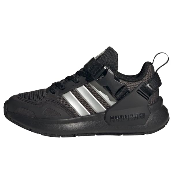 adidas Unisex-Child Carbon/Silvmt/Cblack Mando Runner AC K CarbonSilver met./Core Black 12K US