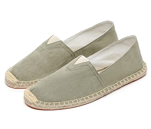 Image of Mintzice Men's Solid Comfortable Slip on Canvas Espadrilles Flat