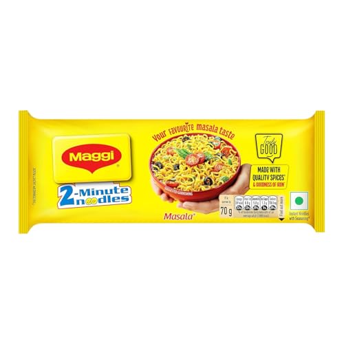 MAGGI 2-Minute Instant Masala Noodles, Iron Fortified, Made With Premium Spices (280g Pouch)