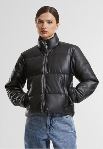 Puffer jacket simili cuir Urban Classics veste matelassée élégante