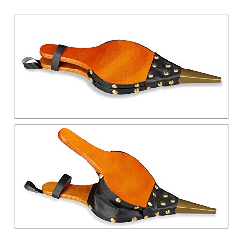 Relaxdays Blasebalg Grill & Kamin, rustikaler Handblasebalg