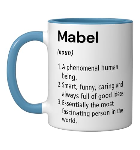 Mug cerámico diccionario definición nombre Mabel azul/blanco miniatura 1