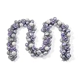 Goviraye 6FT Christmas Ball Garland with Glitter Tinsel Ball Ornaments β Festive Holiday Garland for Fireplace, Wall, Window & Front Door Decor