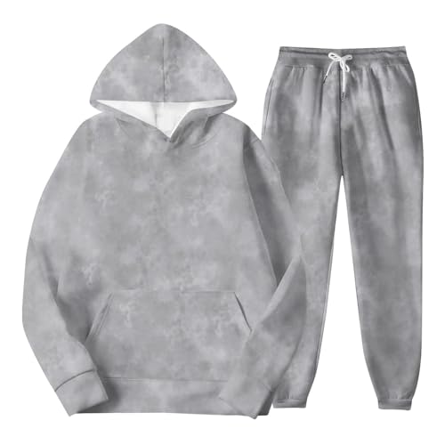 Camo Sweatsuits for Women 2 Piece Camo Hoodies Maple Leaf Print Oversized Sweatshirt Lounge Sets Fall Winter Outfits