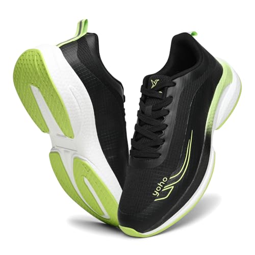 Image of YOHO RushHour Dynamiq Sports Shoes for Men |Cushioned Insole, Stylish, Casual & Sneakers for Gents | Lightweight, Anti-Skid Shoe for Gym, Walking, Running & Everyday Use-1800