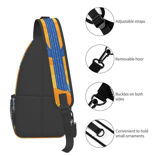 Mochila tipo bandolera con patrón cactus para mujer y hombre miniatura 5