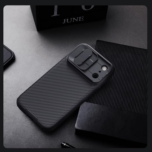 Image of Mangix for iPhone 17 Pro Case with Camera Cover,Slim Fit Thin Polycarbonate Protective Shockproof Cover with Slide Camera Cover, Upgraded Case for Phone 17 Pro 6.3inch 2025 Black