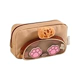 Estuche de lápices para guardar suministros escolares, diseño de animales con cremallera, estuche de almacenamiento para suministros escolares, para niños, niñas, estudiantes, mujeres, hombres adultos