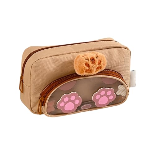 Estuche organizador de papelería, almacenamiento de lápices con cremallera, bonito diseño de animales más gran capacidad, bolsa de aseo de viaje para niños, niñas, estudiantes, mujeres, hombres
