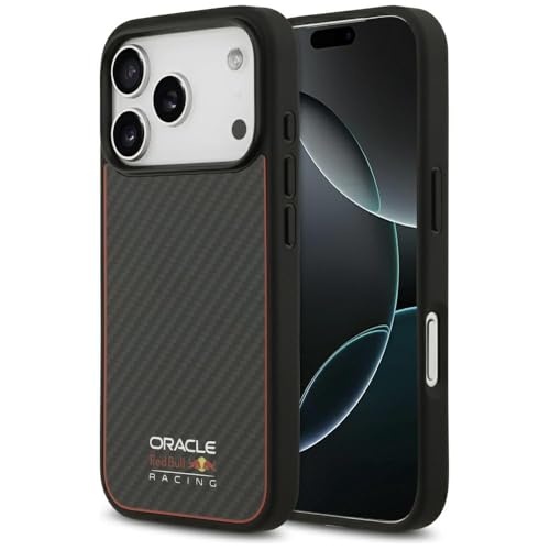 CG MOBILE Red Bull Kevlar Logo Mat Compatible avec MagSafe Coque pour iPhone 17 Pro (Noir)