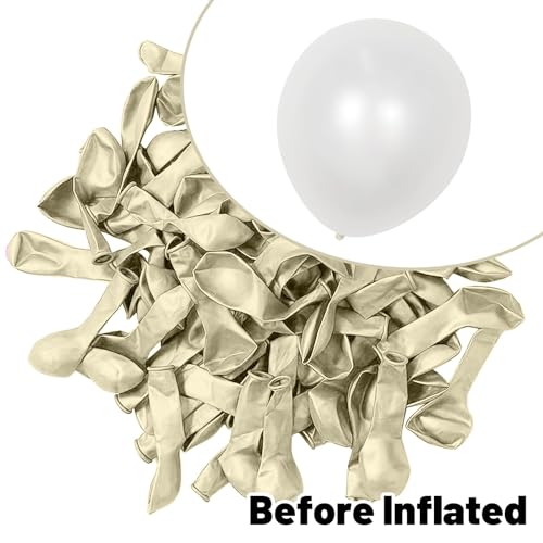 Image of Pearl White Balloons 5 Inch, 100 PCS Small Pearl Balloon Cream Clear White Latex Balloons for Arch, White Helium Mini Balloons for Women White Birthday Wedding Baby Shower Anniversary Party Decoration