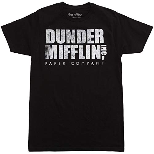 Ripple Junction The Office Dunder Mifflin Distressed Adult T-Shirt - Black (Large)