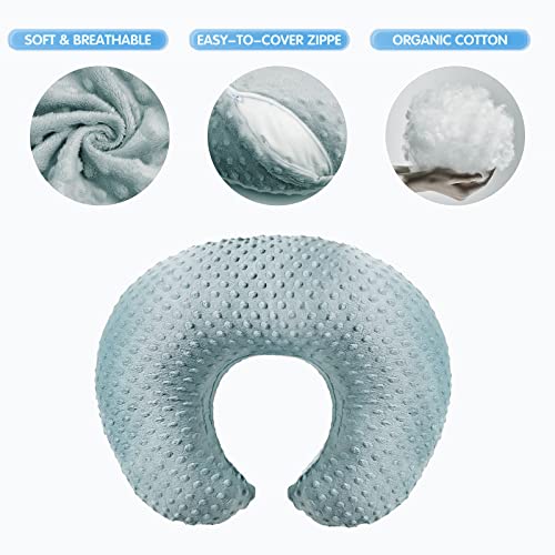 Witeasy Nursing Pillow And Positioner, Bottle Breast Feeding Pillows With Removable Cotton Blend Cover (Solid-Green) #TOP4