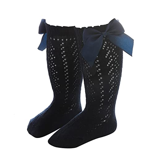 Unisex-Baby Knee High Socks Tube Ruffled Bow 𝚄niform Stockings Toddlers School Leggings