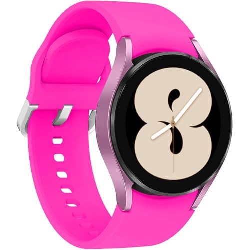 Correa para Samsung Galaxy Watch 6 5 4 40mm 42mm 44mm 46mm 43mm 47mm 5 Pro 45mm Banda 20mm Deportiva Muñequeras Suave Silicona Reemplazo para Galaxy Watch Active 2 40mm 44mm Strap(Barbie rosa)