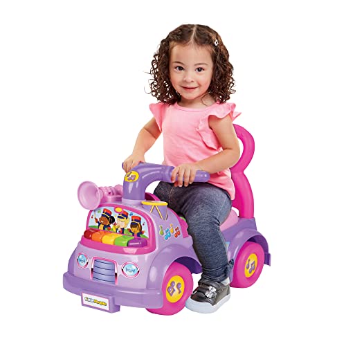 Product Image of the Little People Fisher-Price Music Parade Purple Ride-On, Plays 5 Marching Tunes &...