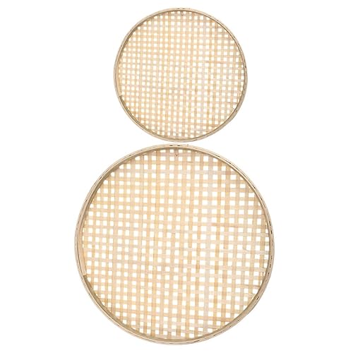 Cabilock 2Pcs Mesh Strainer Multi Function Household Bread Basket Desktop Fruit Tray for Kitchen Study Craftsmanship