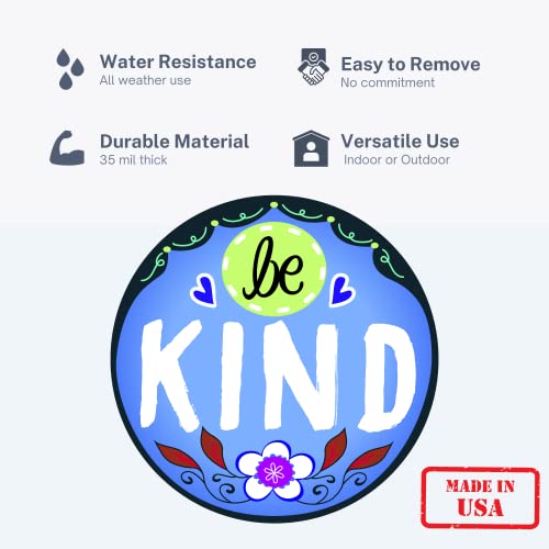 Imán decorativo azul redondo de 5.5 pulgadas miniatura 2
