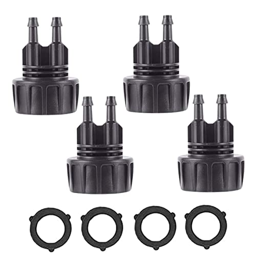 LejeMaek Conector de la Manguera de riego por Goteo Tubo de riego por Goteo de 1/4 Pulgadas a un Adaptador de Grifo de jardín de 3/4 Pulgadas 4pcs Herramientas de jardín al Aire Libre