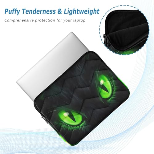 Funda para portátil 13-14 pulgadas ojos de gato verde impermeable miniatura 5