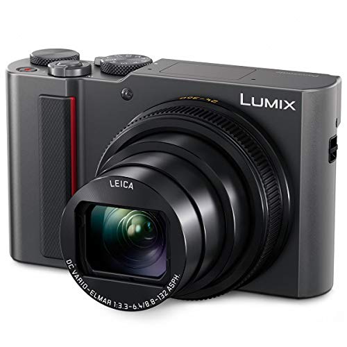 Image of PANASONIC LUMIX ZS200 4K Camera, 20.1 Megapixel High Sensitivity MOS Sensor, 15X LEICA DC Vario-Elmar Lens, 5-Axis HYBRID O.I.S. Plus, Live View Finder, 4K , DC-ZS200S (USA SILVER), Optical Zoom