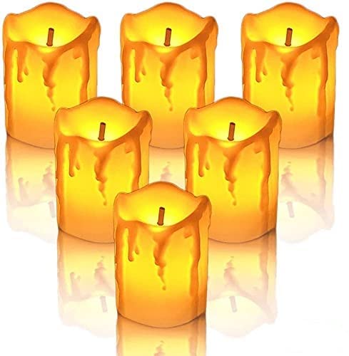 Organity Battery Operated LED Candle Light Diwali Decoration Lights Wall Lighting Diya Decorative Lights for Home Decoration(Pack of 6)
