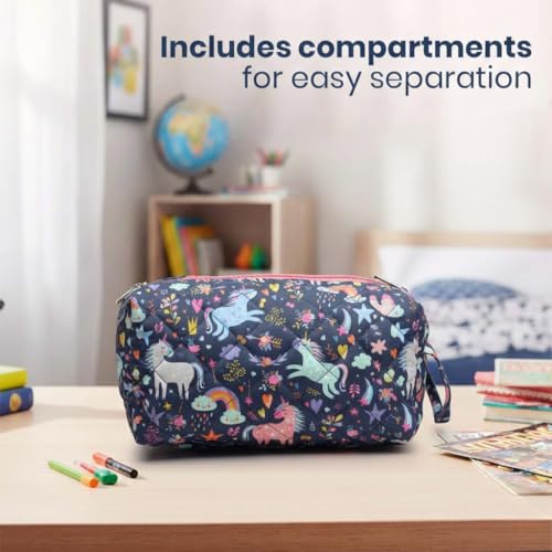 Image of Mini Travel Organizer | Multipurpose All-in-One Compact Durable, Lightweight, Waterproof, Bag | Travel Friendly Pouch | Ideal for Stationary, Diaper, Medicines (Fairy Tale Print)