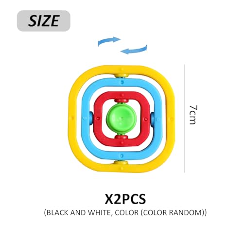 2 Stück Flip-Spielzeug, Fingerspitzenspielzeug Für Kinder, Schwarz-Weißes 3D-Spielzeug Für Erwachsene, Dekompressionsspielzeug, Rotierendes Dekompressionsspielzeug