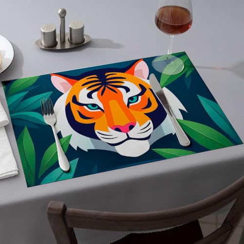 Set de table anti-tache motif tigre pour préserver vos meubles - 2