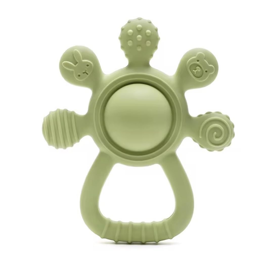 ZuzuCove 2-in-1 Silicone Baby Teether & Rattle (Fresh Green)-image-46