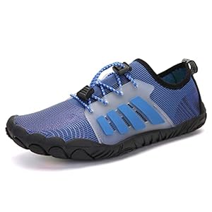 Mens Womens Womens Water Schoenen Snel Droog Barefoot voor Zwemmen Duiken Surf Aqua Sport Zwembad Strand Wandelen Yoga,Blauw,41