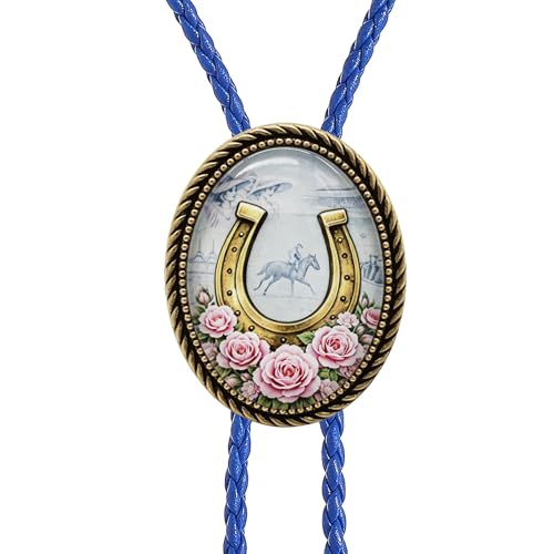 Image of Jeilwiy Bolo Tie for Men Western Cowboy Gothic Bolo Tie Necklace Halloween