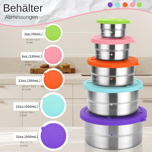 Récipient alimentaire en acier inoxydable empilable idéal pour camping et voyage - 3