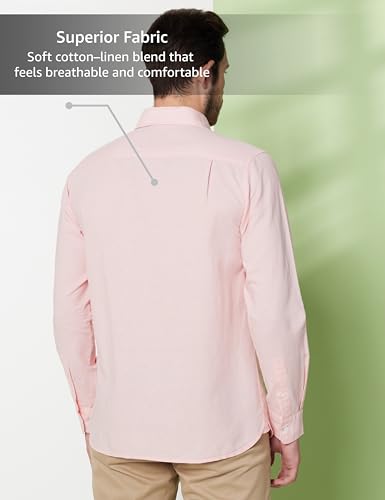 Image of Symbol Premium Men's Cotton Linen Casual Shirt - Regular Fit | Full Sleeve (Available in Plus Sizes)