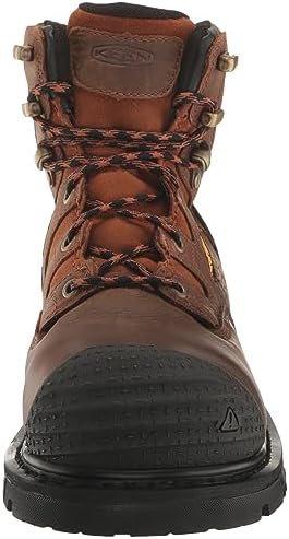 KEEN Utility Men's Camden 6" Composite Toe Waterproof Heavy Duty Work Boots, Leather Brown/Black, 11 Wide | Image 1