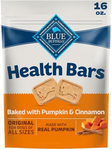 Blue Buffalo Health Bars Pumpkin & Cinnamon Dog Biscuits,...