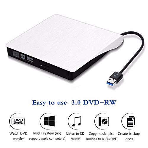 higadget Portable External CD Drive USB 3.0 Portable Slim External DVD