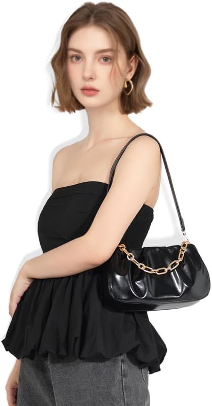 Clutch Purse for Women - Evening Small Shoulder Bag Anti Theft Removable Chain Adjustable Strap PU Handbag | Evening, Small, Anti Theft, Removable Chain, Adjustable Strap, PU - Image 2