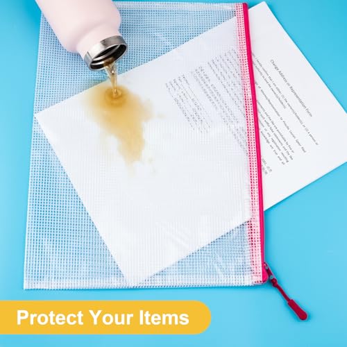 24 Pcs Mesh Zipper Pouch Bags 8 Sizes