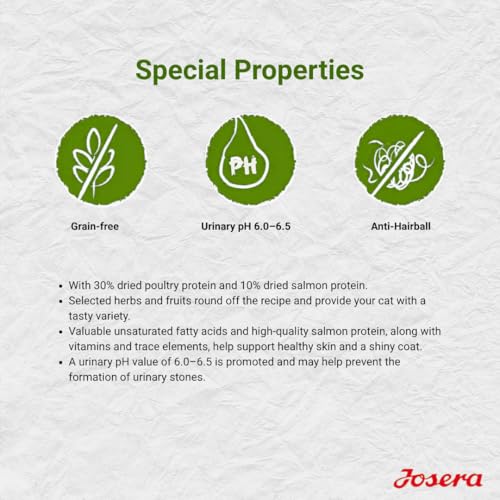 Image of JOSERA NatureCat | Adult | Premium Dry Food for Adult Cats | Salmon & Poultry | Exquisite Herbs & Healthy Fruits | Grain-Free | Cat Food (2kg x1)