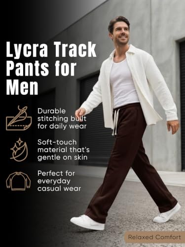 Image of GRECIILOOKS Men's Lycra Cargo Track Pants - Loose Fit Joggers for Men | Korean Style Travel & Home Wear with Pockets (Available in Plus Size)