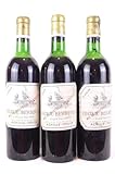 saint julien molin molette  lot de 3 bouteilles saint-julien château beychevelle grand cru classé rouge 1970 - bordeaux
