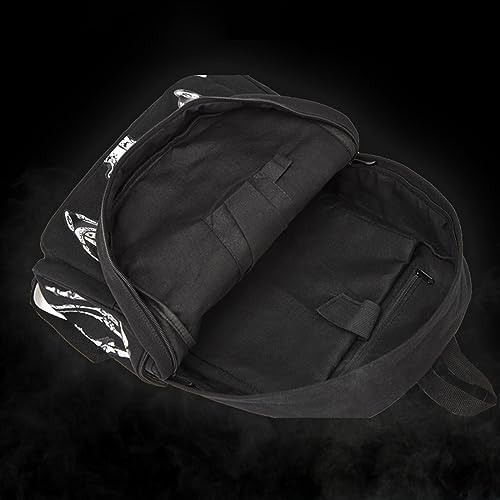 Sac à dos imprimé crâne squelette Bottone unisexe avec grand volume - 5